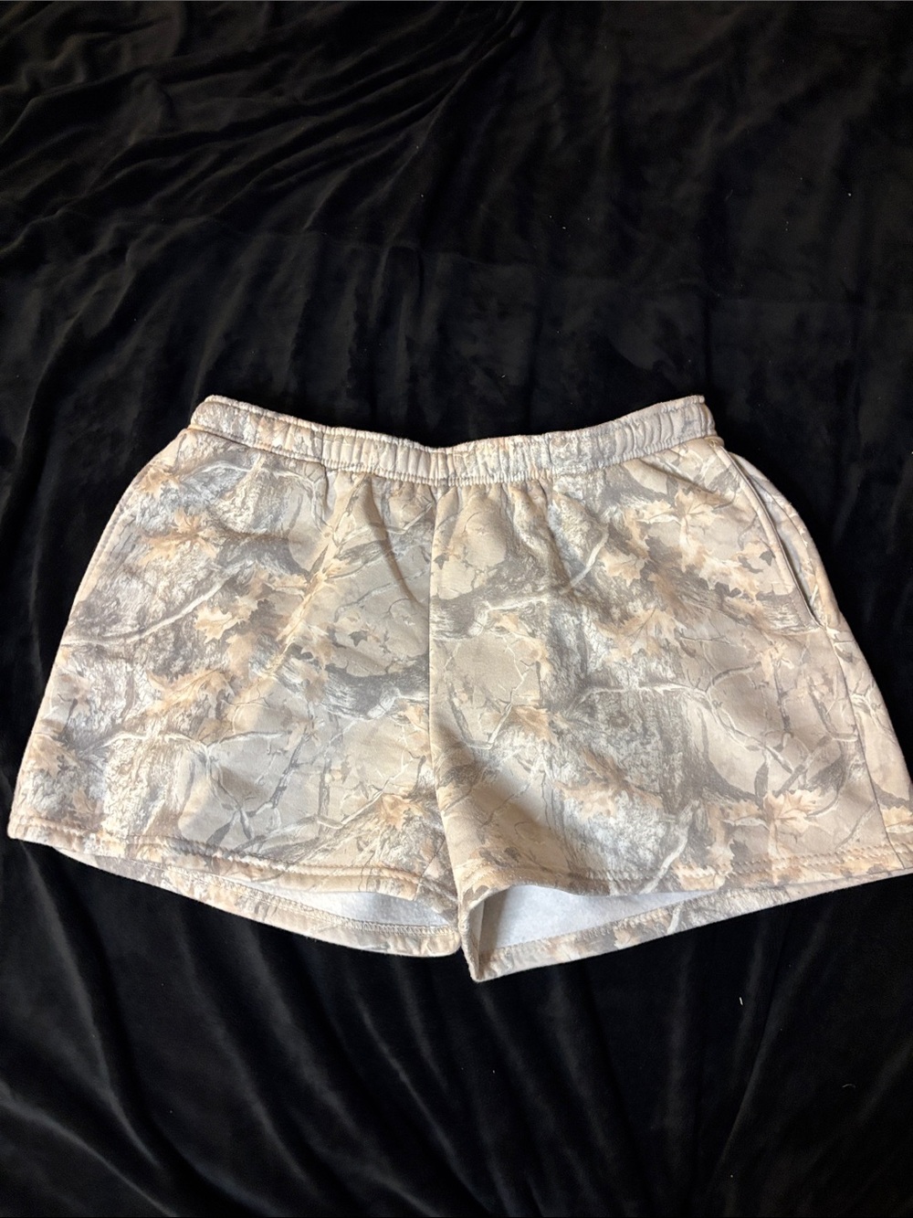 Light Gray Patterned Women’s Athletic Shorts - Picture 1 of 1